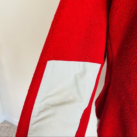 Rare North Face Red & Grey Fleece Zip Jacket Coat - Picture 6 of 12